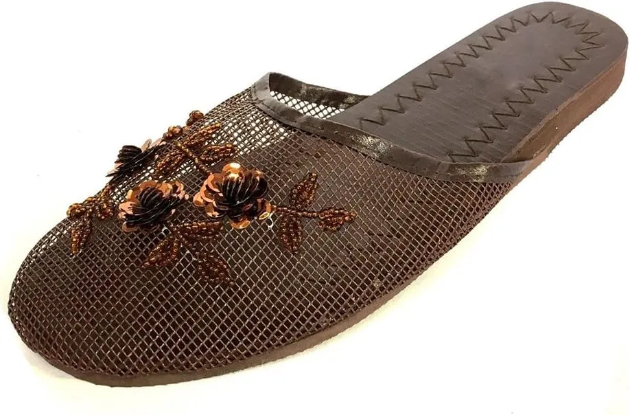 Women's Mesh Slippers With Sequin Available in 15 Colors