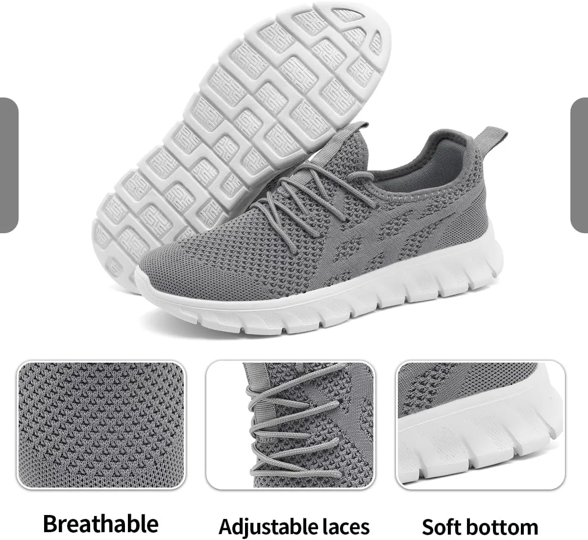 Women's Running Shoes Walking Sneakers Sports Athletic Workout Tennis Gym Casual Fashion Fitness Breathable Lightweight Comfortable Mesh Soft Shoe