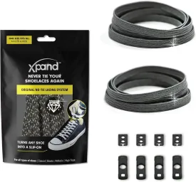 Xpand No Tie Elastic Shoelaces with Hidden Lace Locks. Tieless Stretch Comfort. One Size Fits All for Sports and Training