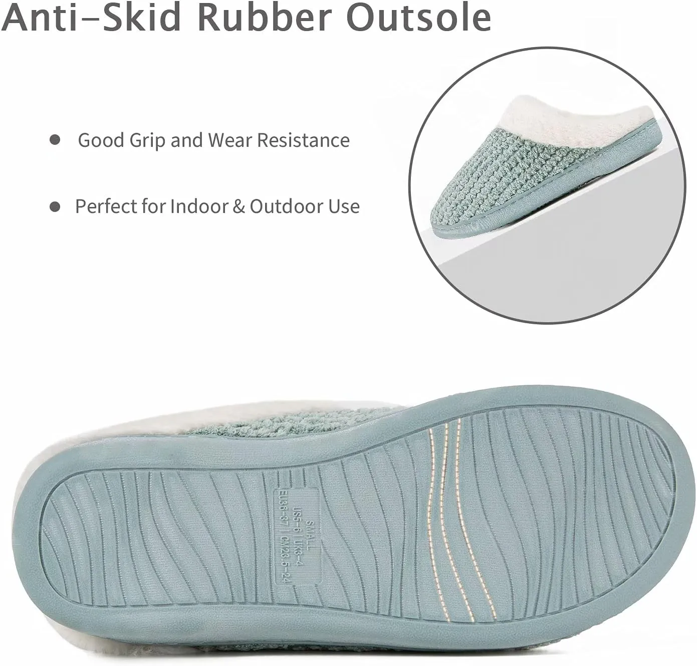 YALOX Slippers for Womens Warm Memory Foam Anti-Slip House Shoes Comfortable Cotton Slippers Home Bedroom Shoes Indoor & Outdoor