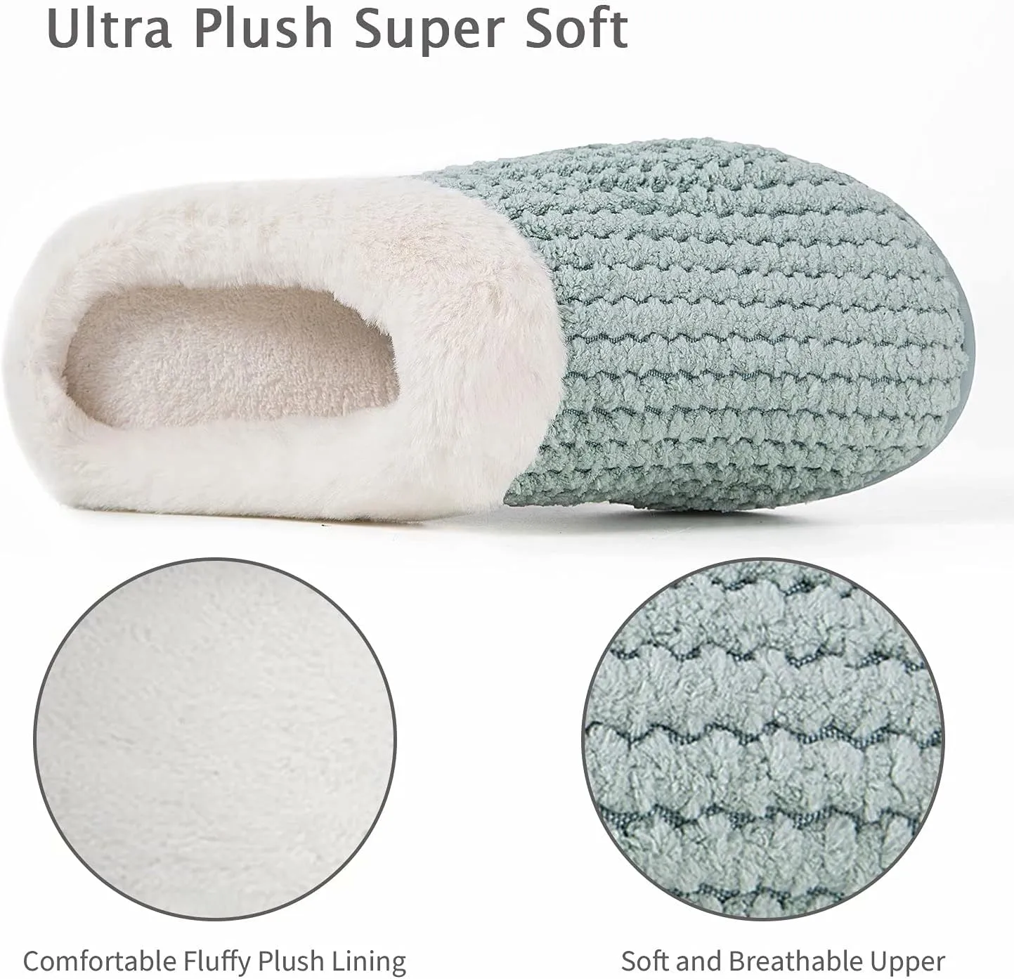YALOX Slippers for Womens Warm Memory Foam Anti-Slip House Shoes Comfortable Cotton Slippers Home Bedroom Shoes Indoor & Outdoor