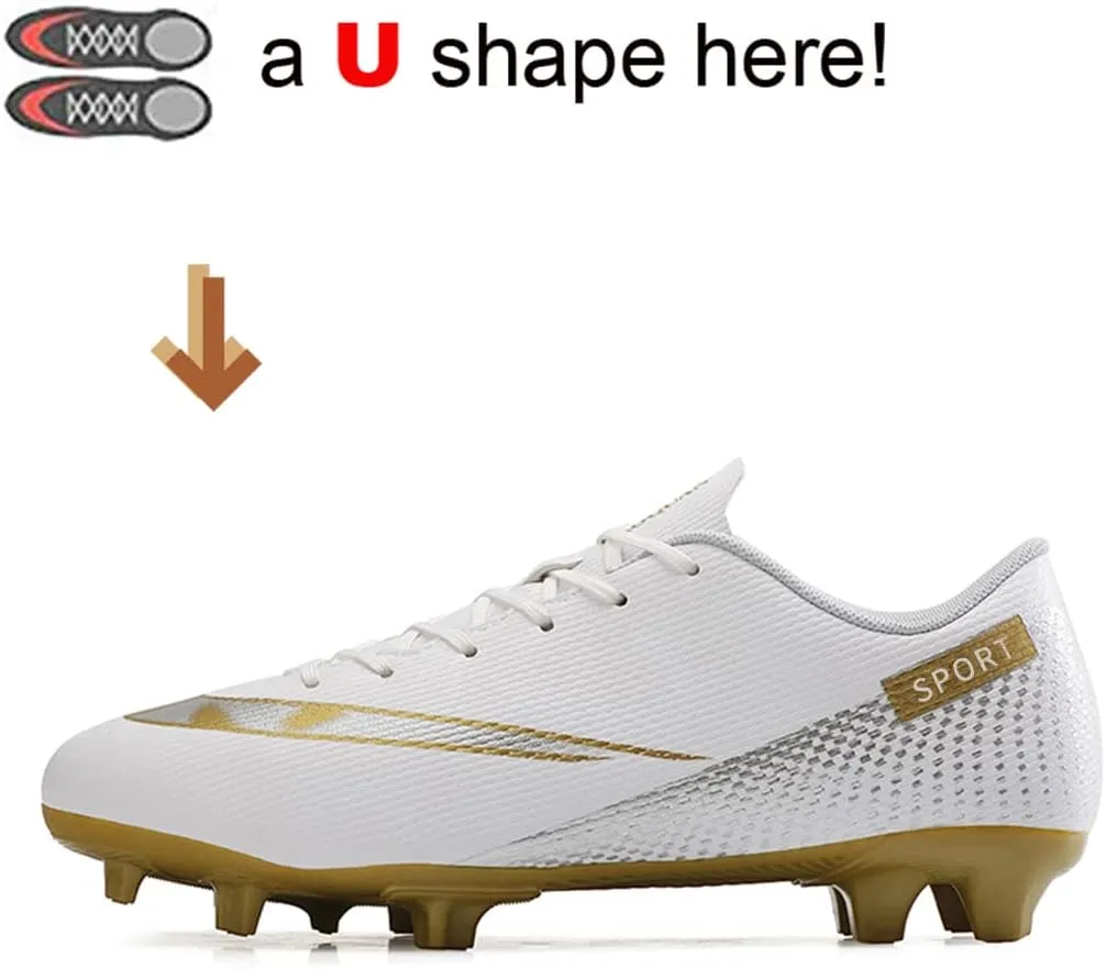 YDVXBE Men's Football Cleats Soccer Shoes Youth Athletic FG Football Shoes Spike Adult Sneaker for Outdoor/Competition/Training